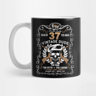 Skull Aged 37 Years Vintage 37 Dude Mug